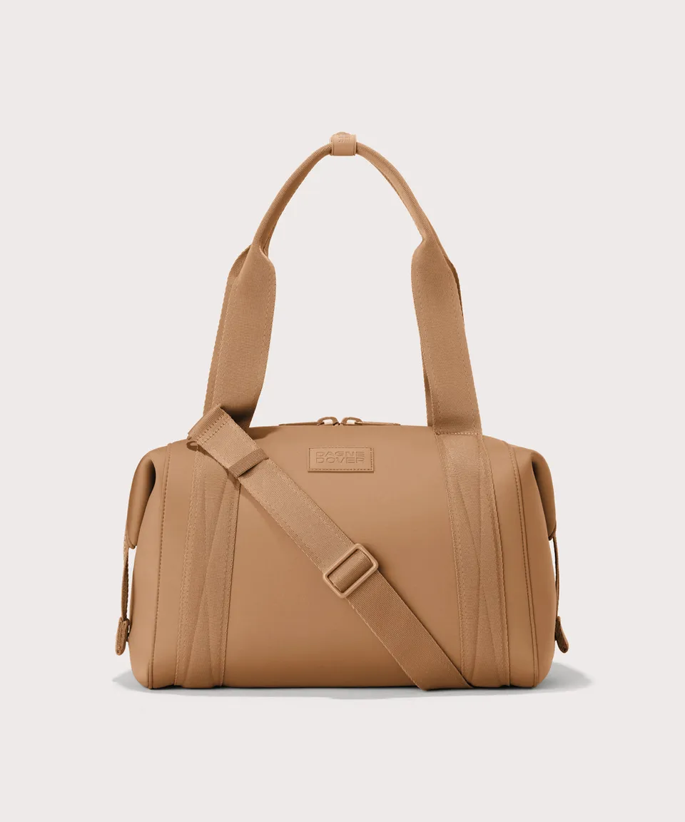dagne-dover-landon-carryall-in-camel-medium-versatile-2-in-1-duffle-gym-bag image 1