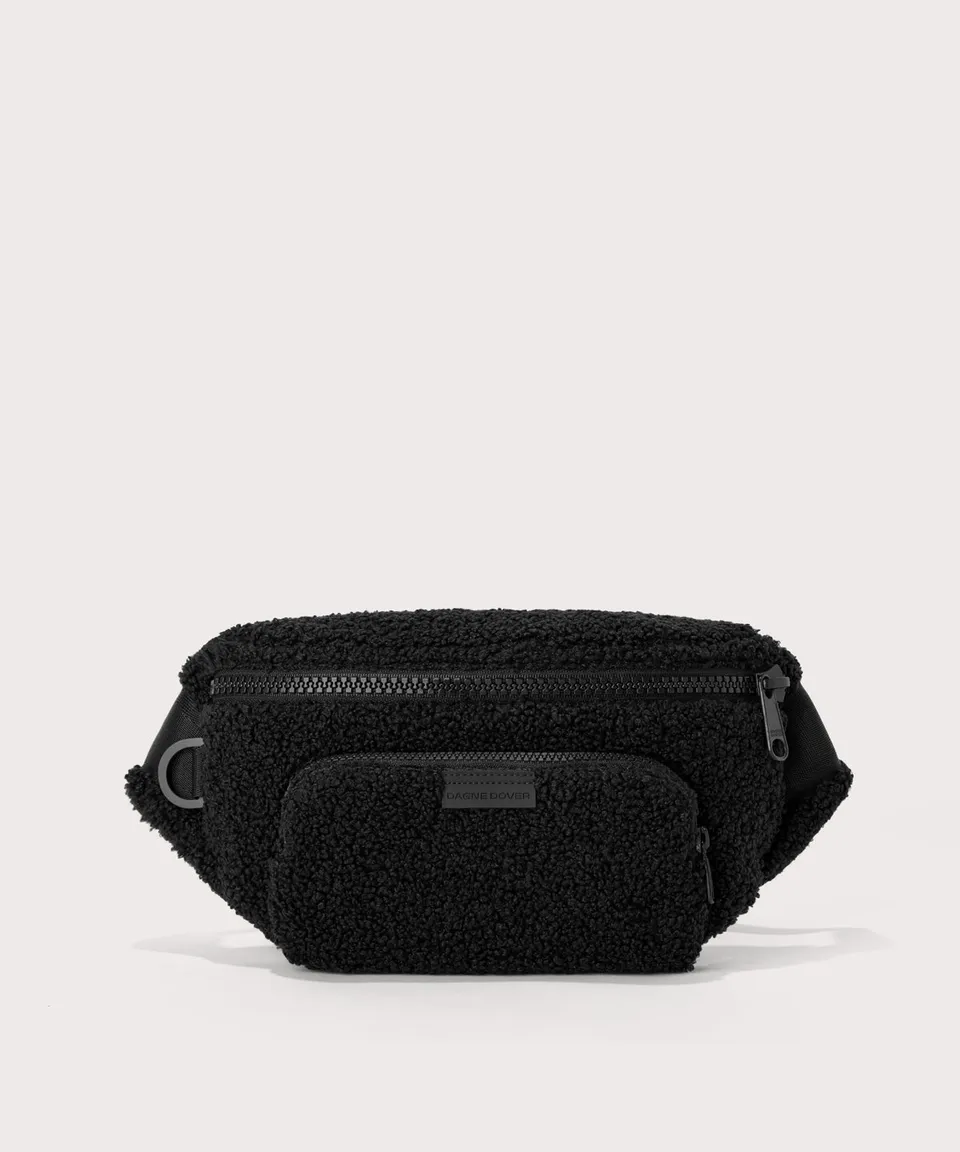 dagne-dover-jax-large-fanny-pack-in-onyx-shearling image 1