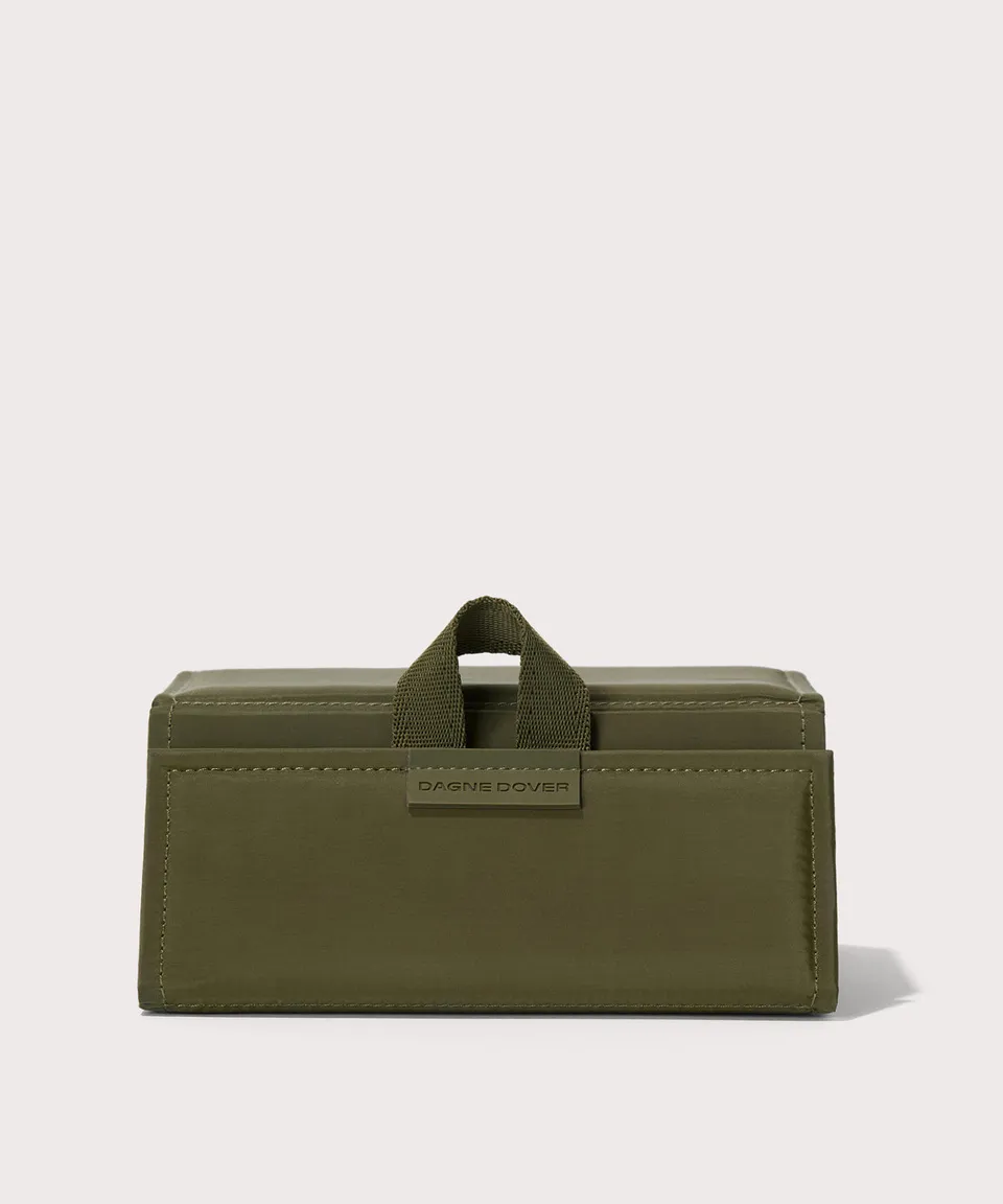 dagne-dover-remi-glasses-case-in-dark-moss-foldable-travel-case-for-up-to-3-pair image 1