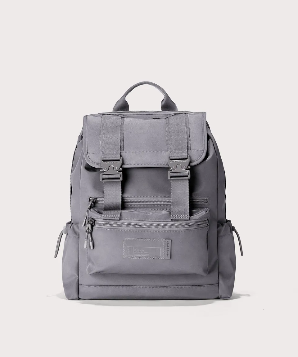 dagne-dover-brooklyn-backpack-in-ash-flap-top-travel-laptop-backpack-with-water- image 1