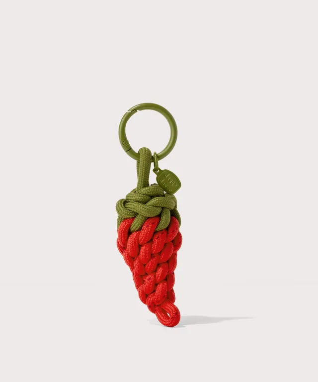 dagne-dover-picante-keychain-in-cherry-neoprene-keychain-with-zippered-pocket-an image 1