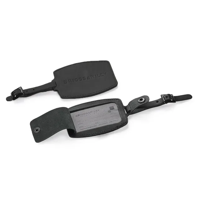 briggs-riley-leather-luggage-id-tag-for-suitcases-black image 1