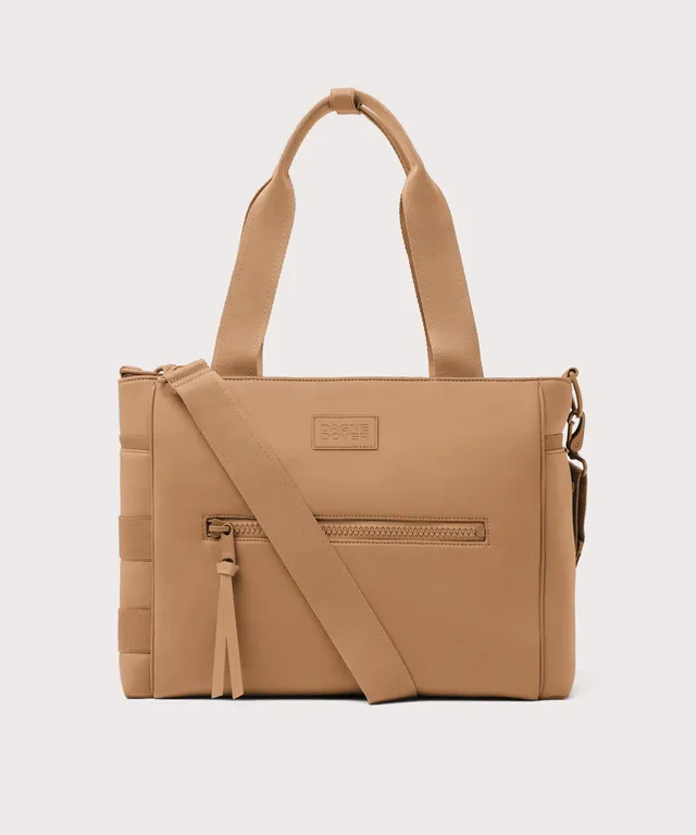 dagne-dover-wade-diaper-tote-in-camel-large-baby-bag-with-exterior-phone-pocket image 1