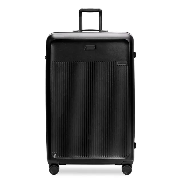 briggs-riley-sympatico-extra-large-spinner-checked-luggage-black image 1