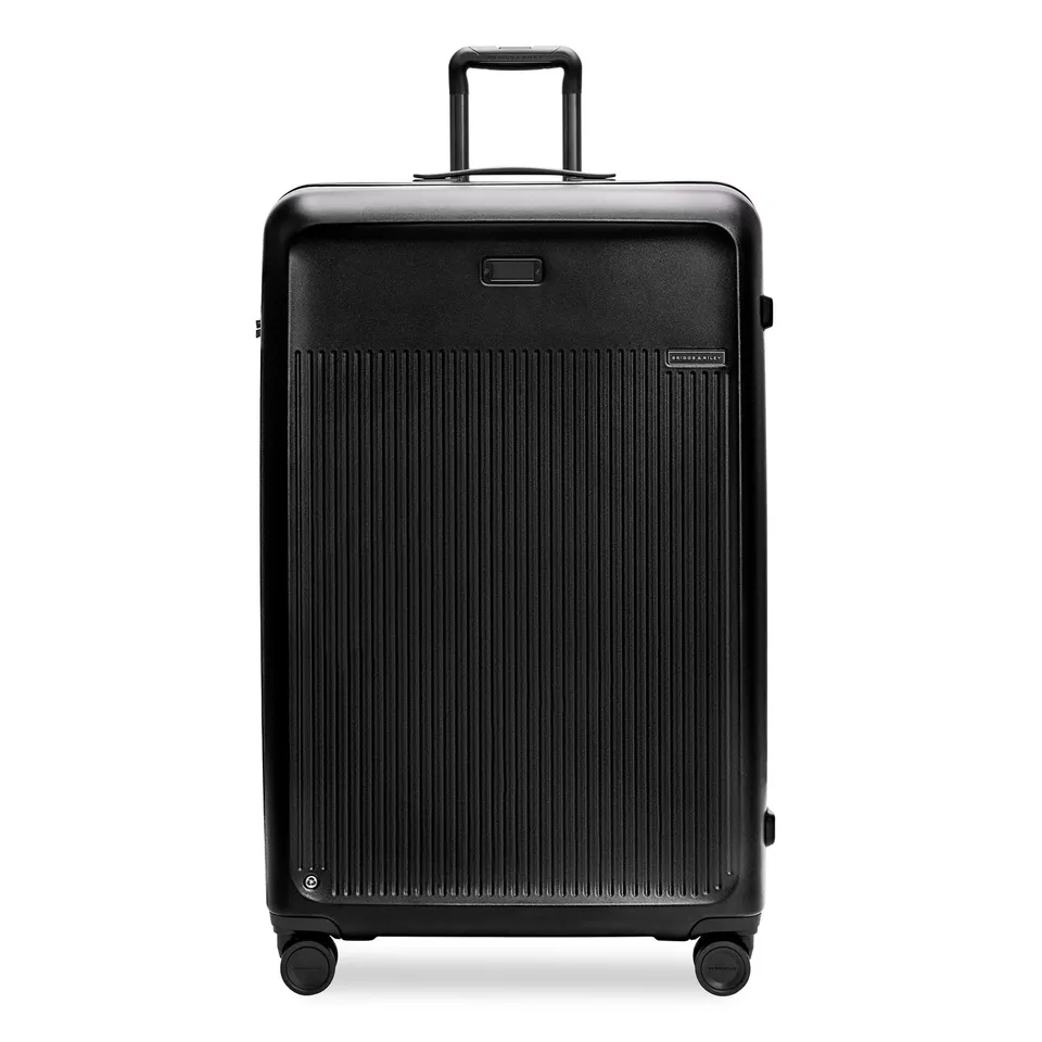 briggs-riley-sympatico-extra-large-spinner-checked-luggage-black image 1