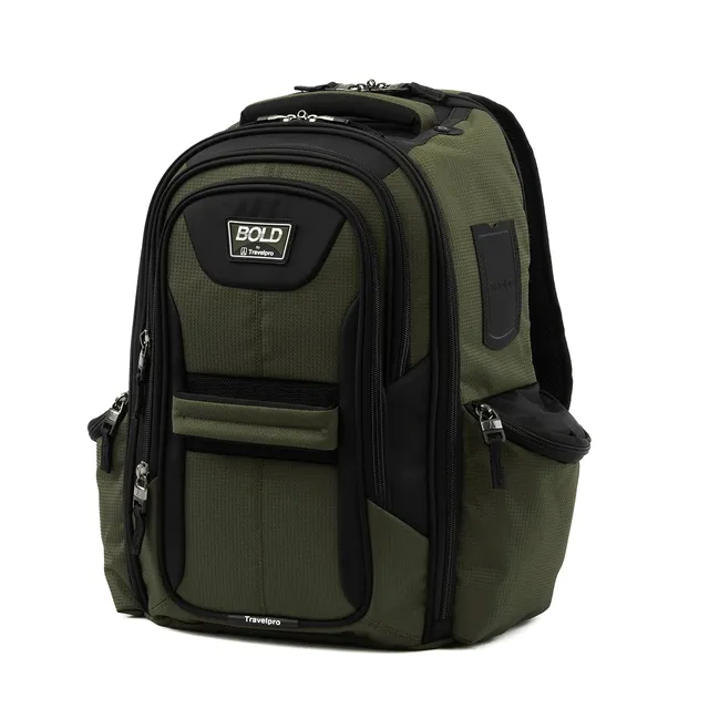 travelpro-bold-lightweight-rugged-backpack-fits-15-6-laptop-olive-black image 1