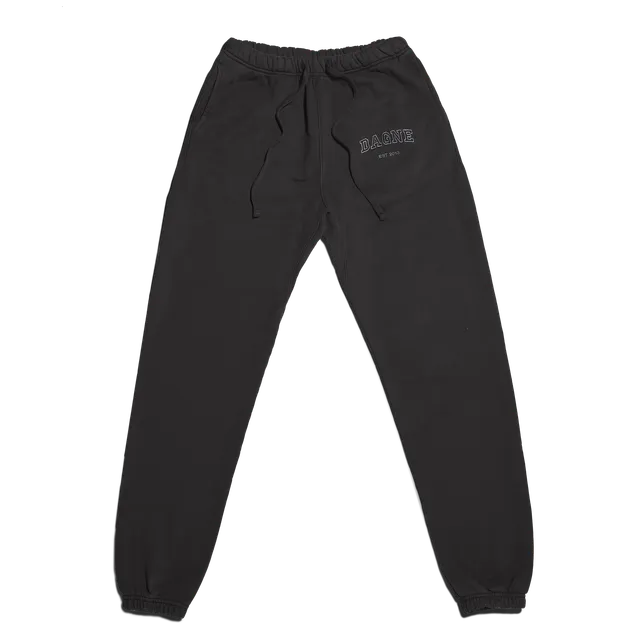 dagne-dover-varsity-logo-sweatpants-in-onyx-xl image 1