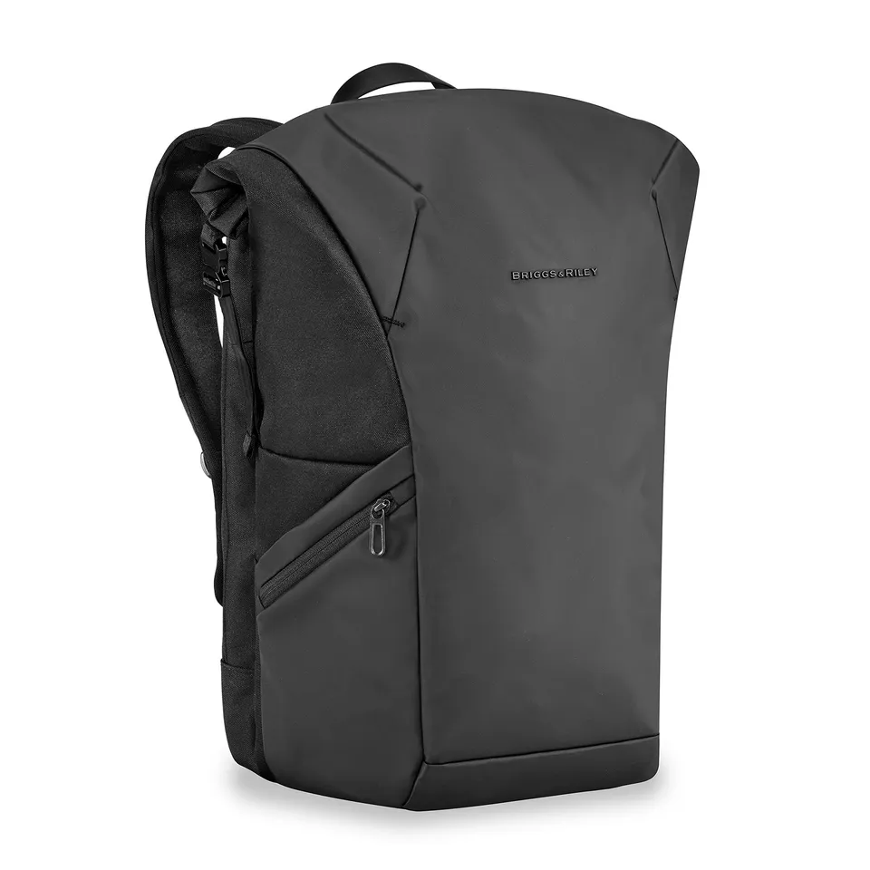 briggs-riley-delve-large-roll-top-laptop-backpack-black-water-resistant-fits-17- image 1