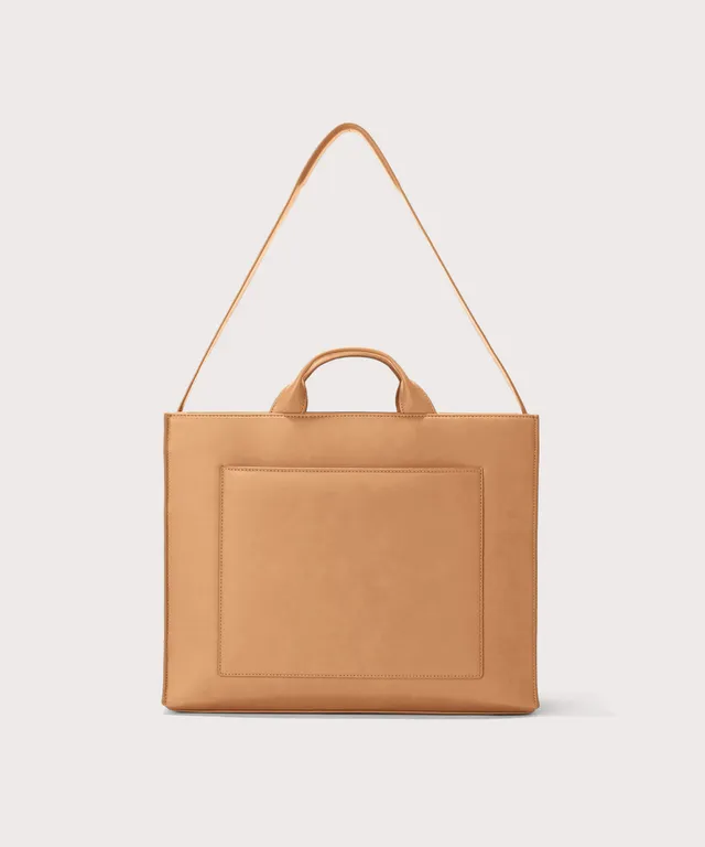 dagne-dover-daily-tote-medium-in-pinto-vegan-leather-tote-with-padded-laptop-sle image 1