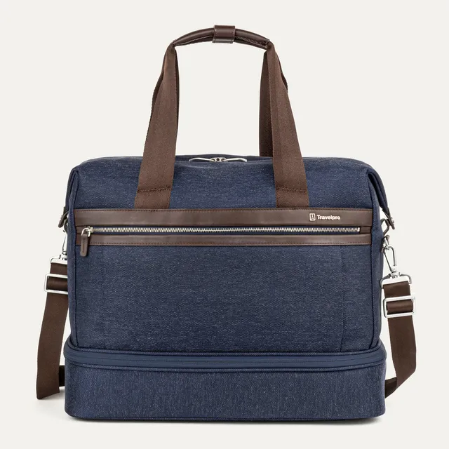 travelpro-platinum-elite-drop-bottom-weekender-black-blue image 1