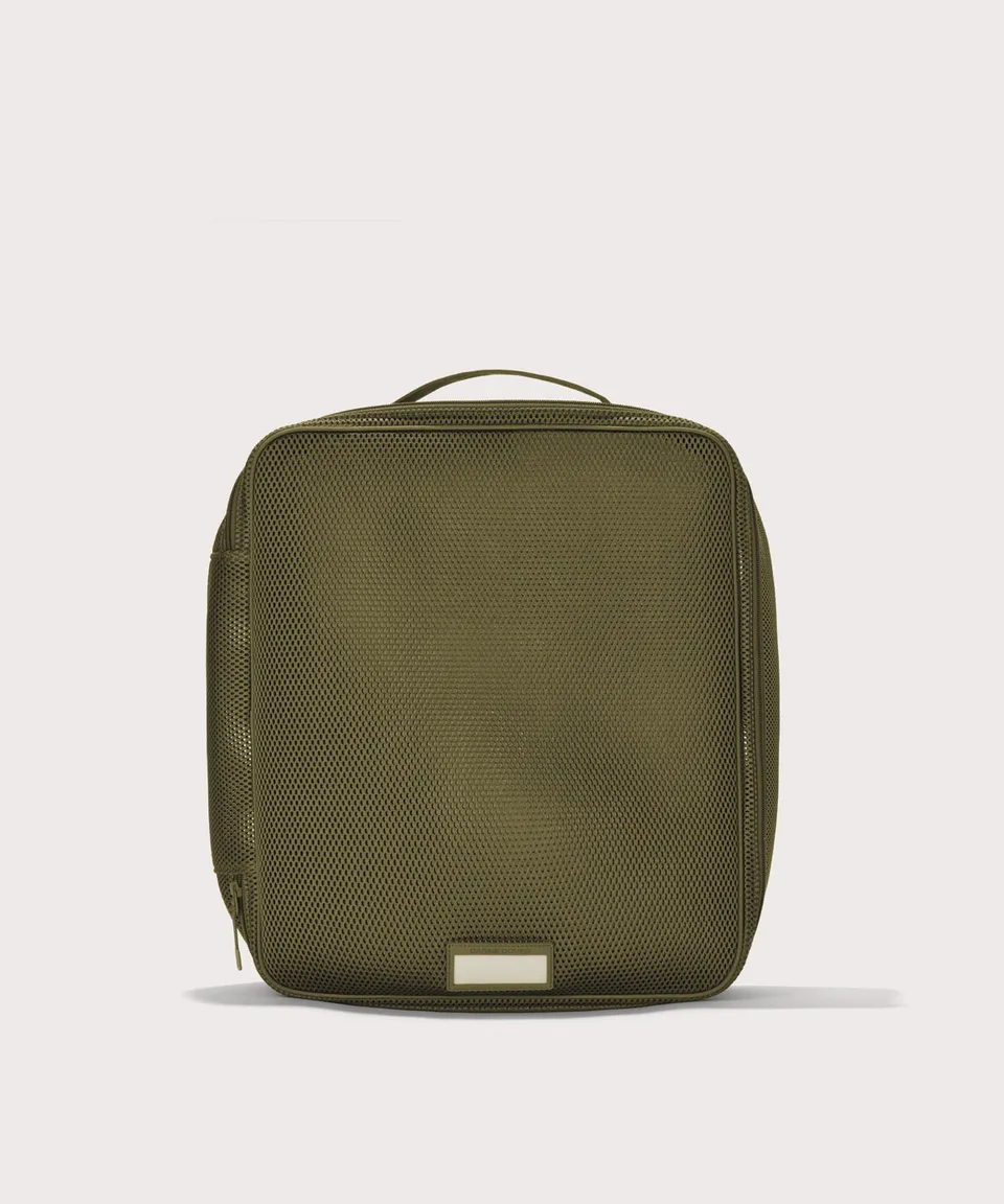 dagne-dover-roma-packing-cube-in-dark-moss-air-mesh-extra-large image 1