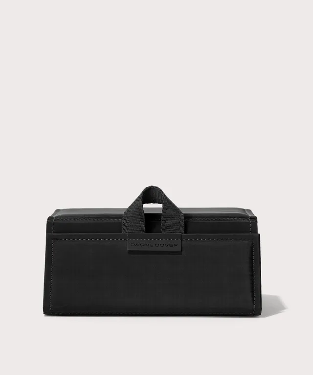 dagne-dover-remi-glasses-case-in-onyx-foldable-travel-sunglasses-holder image 1