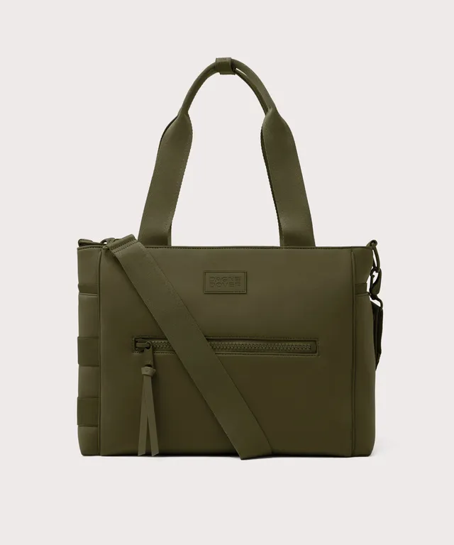 dagne-dover-wade-diaper-tote-in-dark-moss-large-baby-bag-with-multiple-pockets image 1