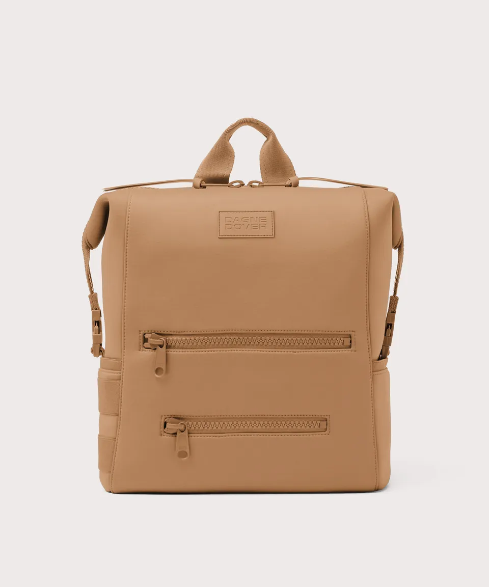 dagne-dover-indi-diaper-backpack-in-camel-large image 1
