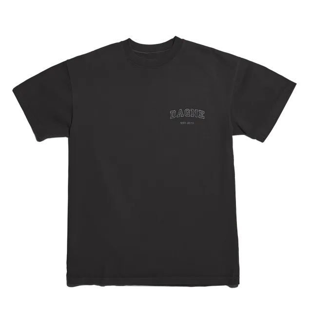 dagne-dover-varsity-logo-t-shirt-in-onyx-4x image 1