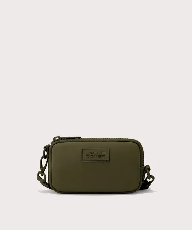 dagne-dover-mara-phone-sling-in-dark-moss-neoprene-sling-bag image 1