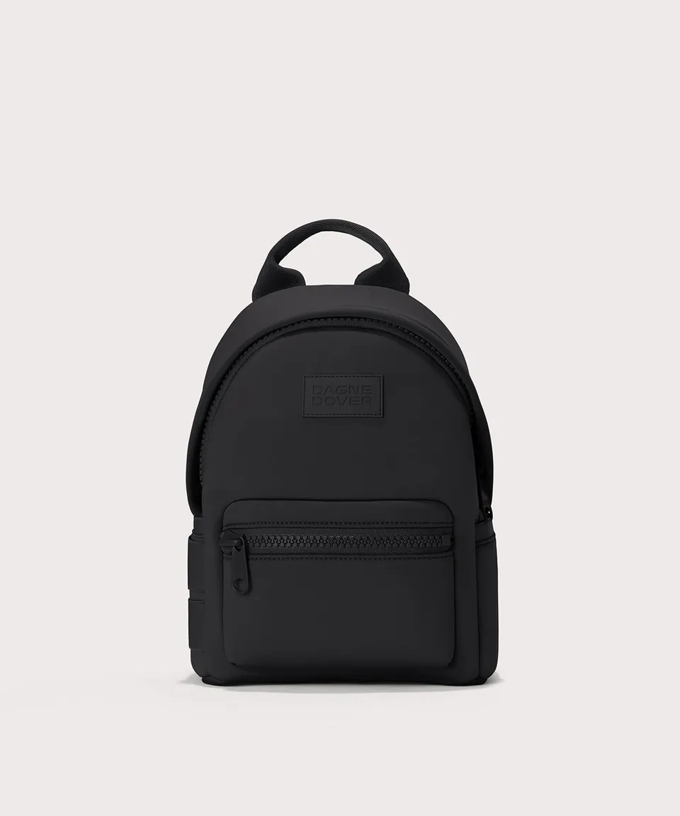dagne-dover-dakota-backpack-in-onyx-small-compact-neoprene-backpack-with-tablet- image 1
