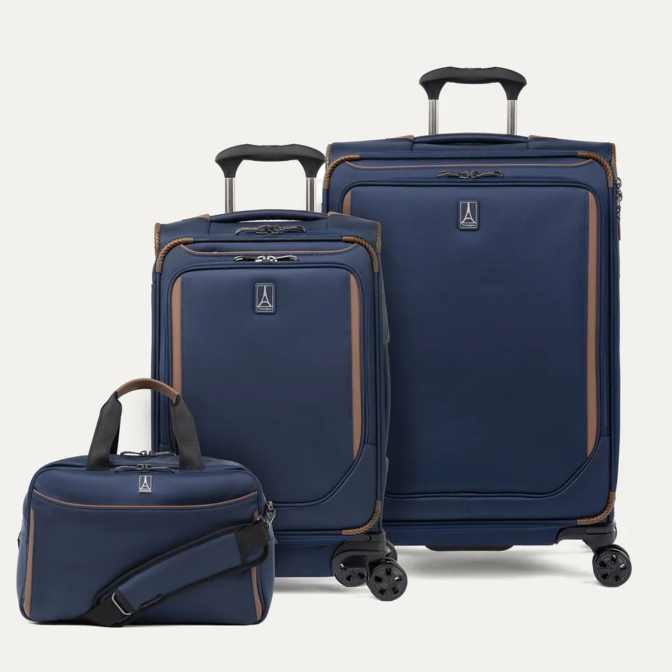 travelpro-crew-classic-3-piece-luggage-set-jetsetter-edition-carry-on-medium-che image 1
