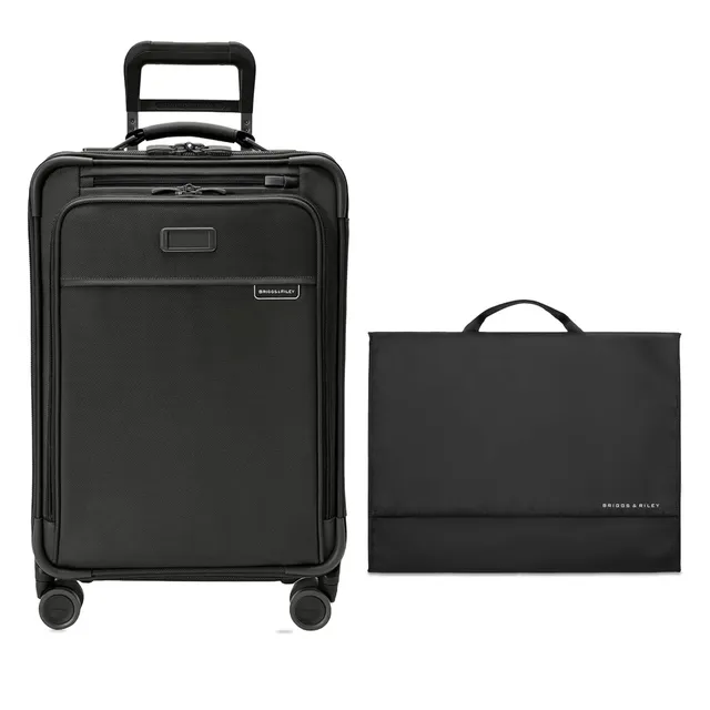 briggs-riley-essential-22-carry-on-expandable-spinner-garment-folder-black image 1
