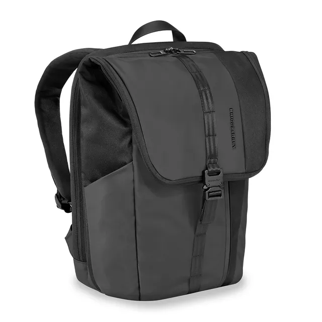 briggs-riley-delve-large-fold-over-laptop-backpack-black-18-5-x-13-x-6-5 image 1