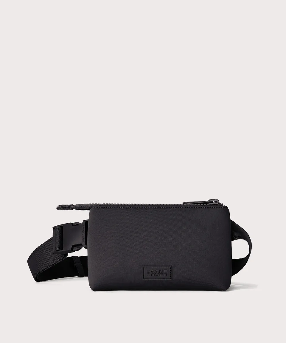 dagne-dover-bennie-sling-in-onyx-dual-pouch-hands-free-crossbody-with-water-repe image 1