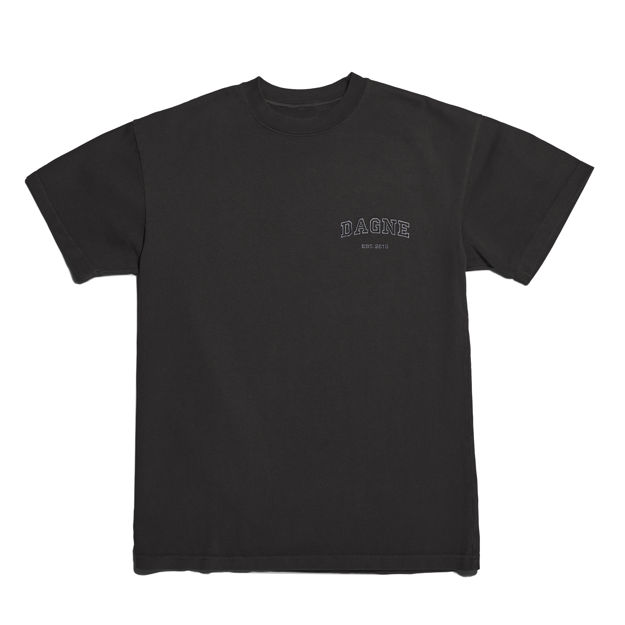 dagne-dover-varsity-logo-t-shirt-in-onyx-medium image 1