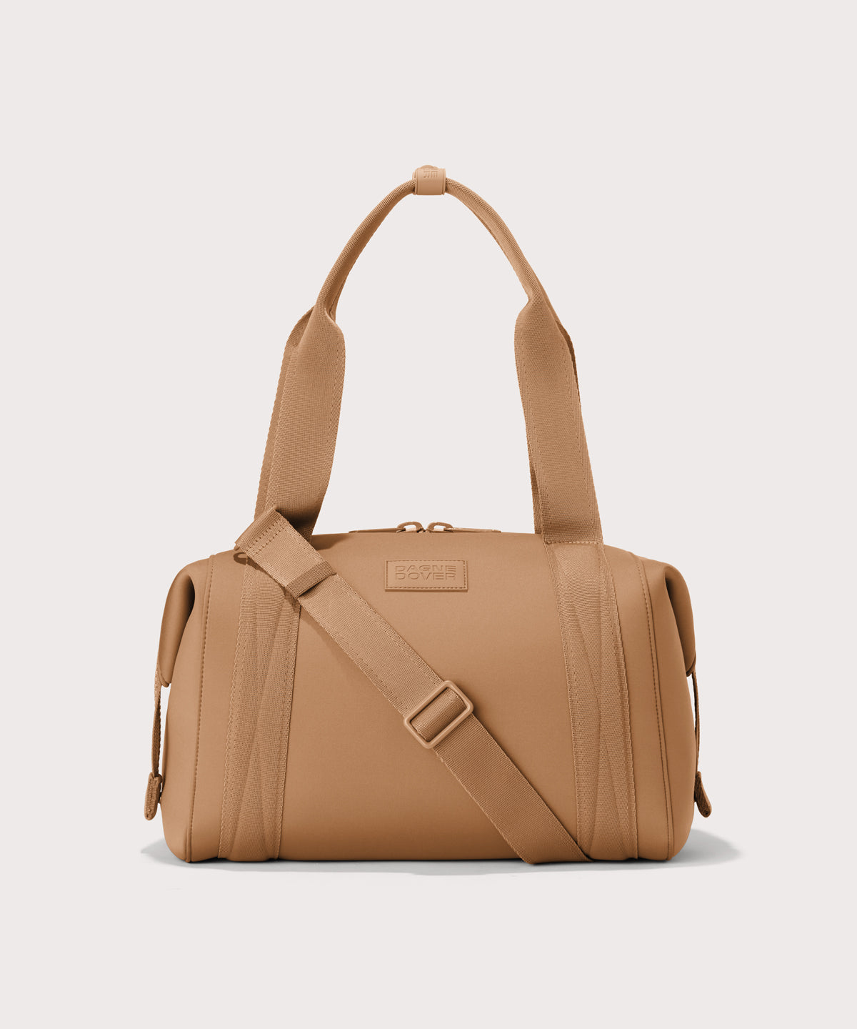 dagne-dover-landon-carryall-in-camel-medium-versatile-2-in-1-duffle-gym-bag image 1