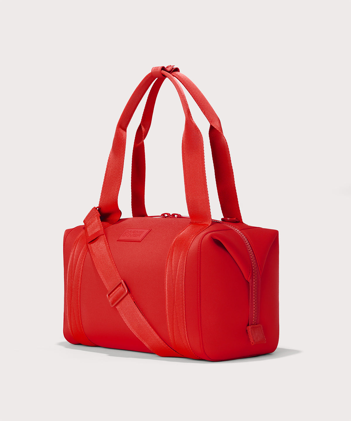 dagne-dover-landon-carryall-medium-in-cherry-neoprene-work-to-workout-duffel-wit image 4