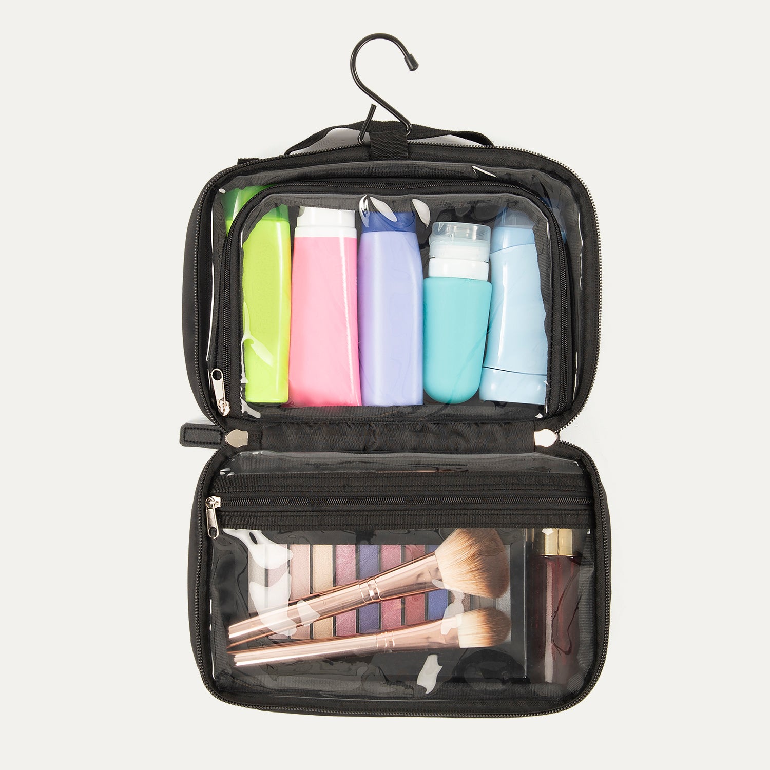 travelpro-essentials-split-case-toiletry-bag-with-clear-windows image 1