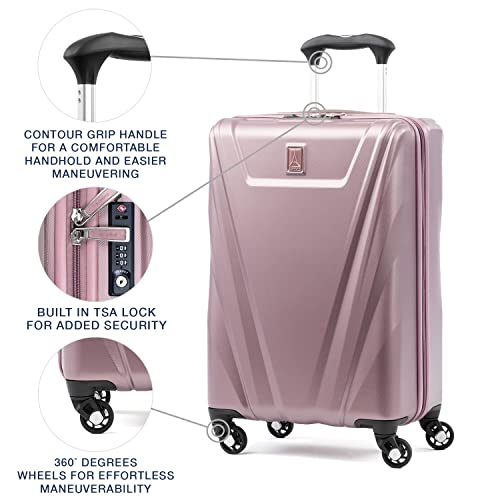 travelpro-maxlite-5-carry-on-hardside-spinner-21-inch-dusty-rose-non-expandable image 8
