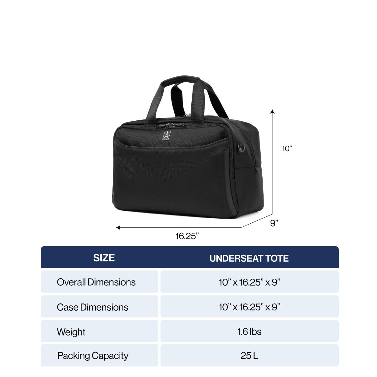 travelpro-crew-classic-underseat-tote-bag-lightweight-personal-item-black image 7