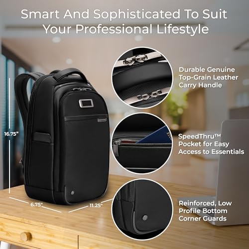 briggs-riley-work-slim-backpack-sleek-commuter-backpack-for-professionals-black image 8