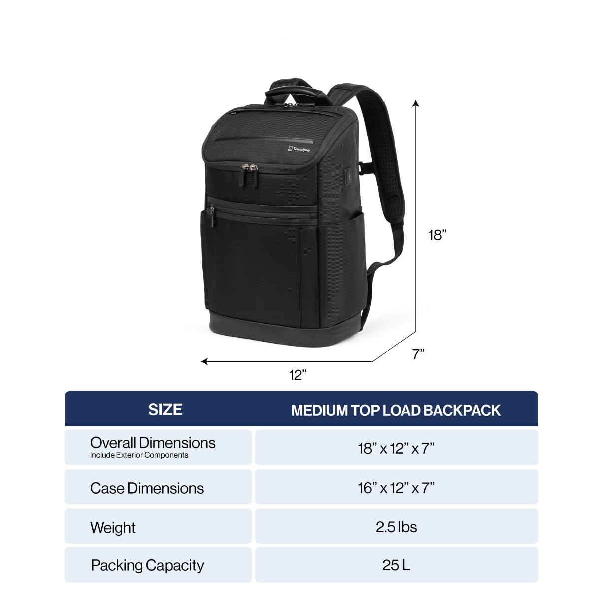 travelpro-crew-executive-choice-3-medium-top-load-backpack-for-15-6-inch-laptops image 3