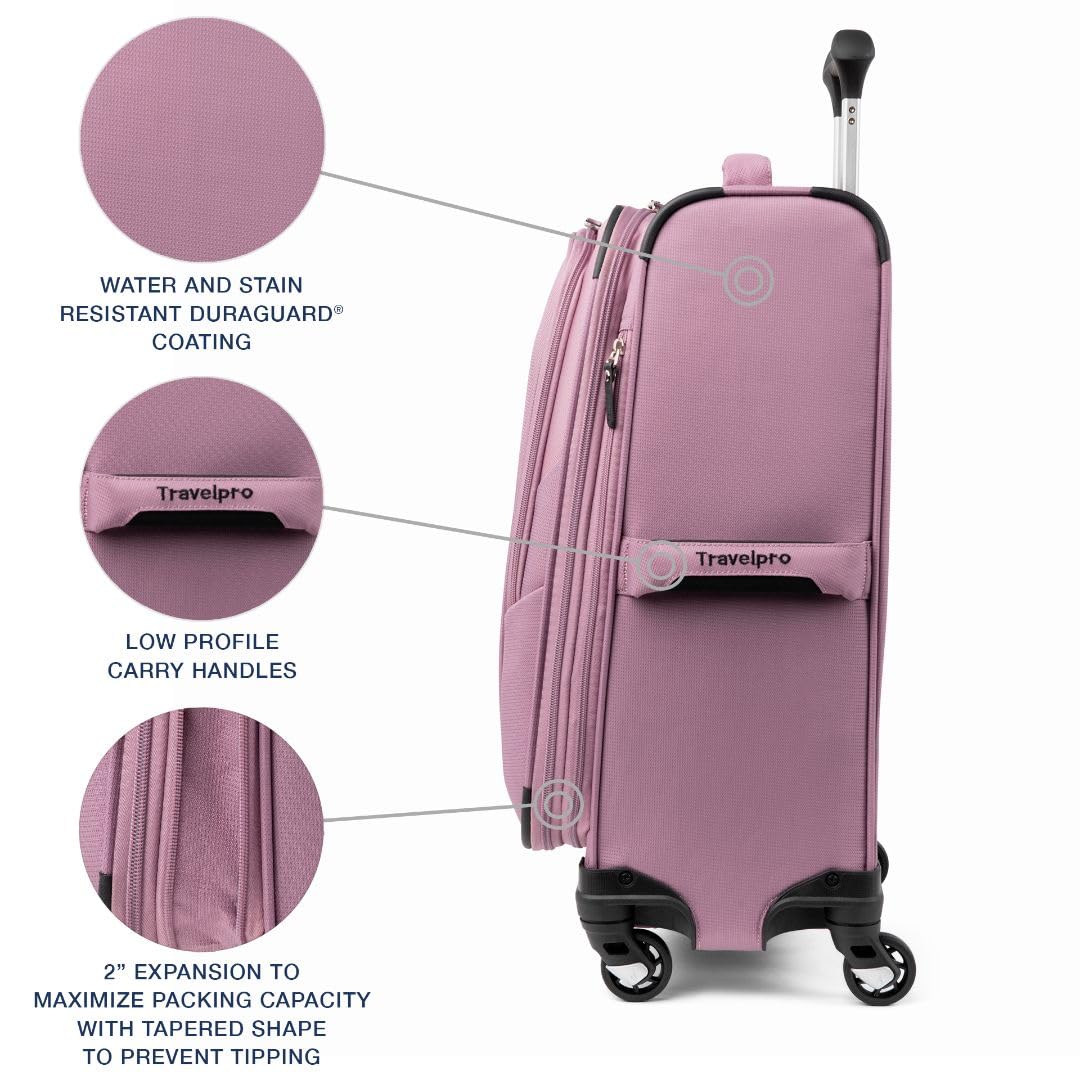 travelpro-maxlite-5-softside-expandable-21-inch-carry-on-spinner-suitcase-orchid image 4