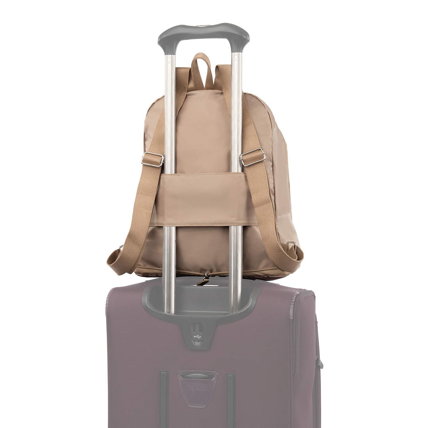 travelpro-essentials-foldable-backpack-khaki image 4
