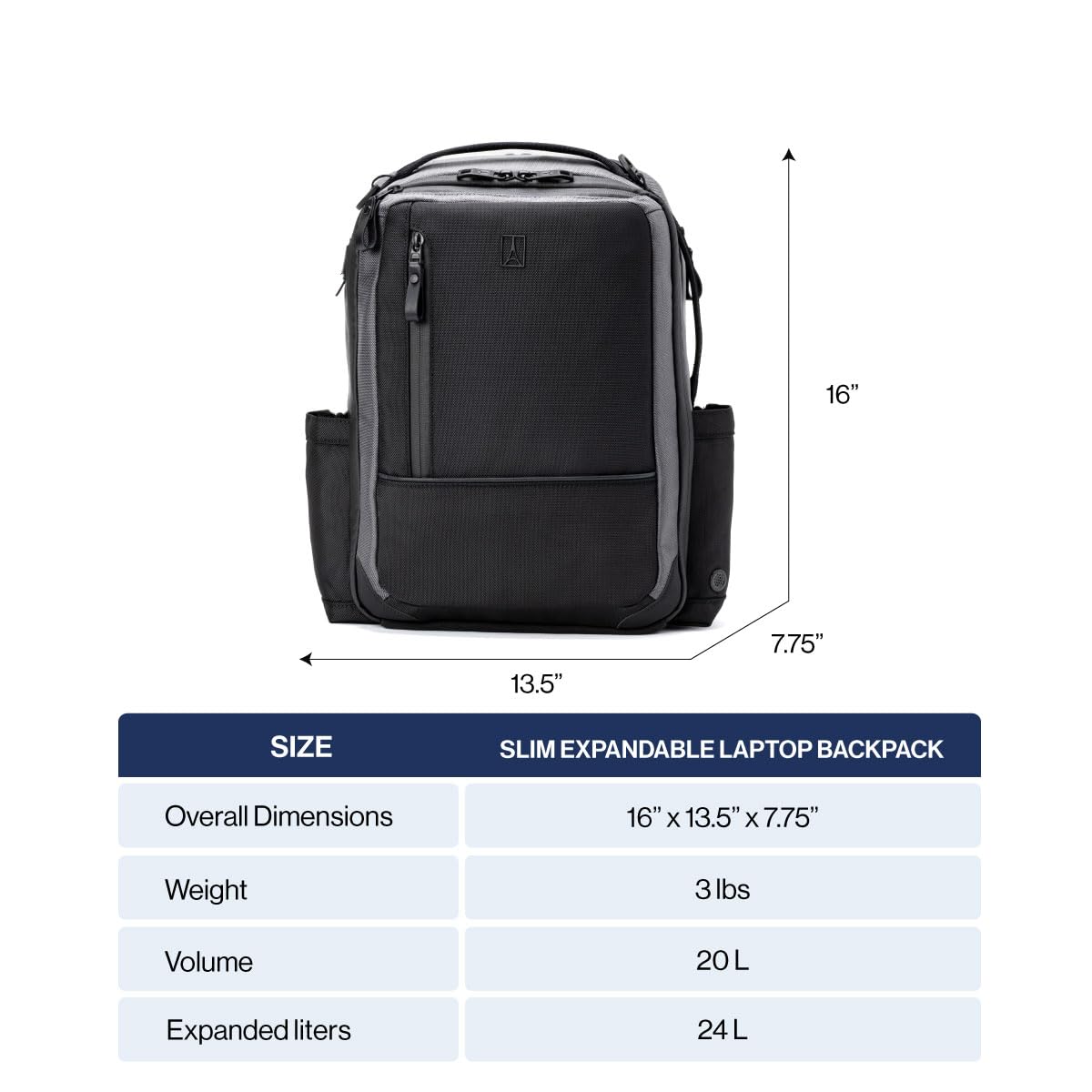travelpro-altitude-slim-expandable-travel-laptop-backpack-20-24l-fits-16-laptop- image 6