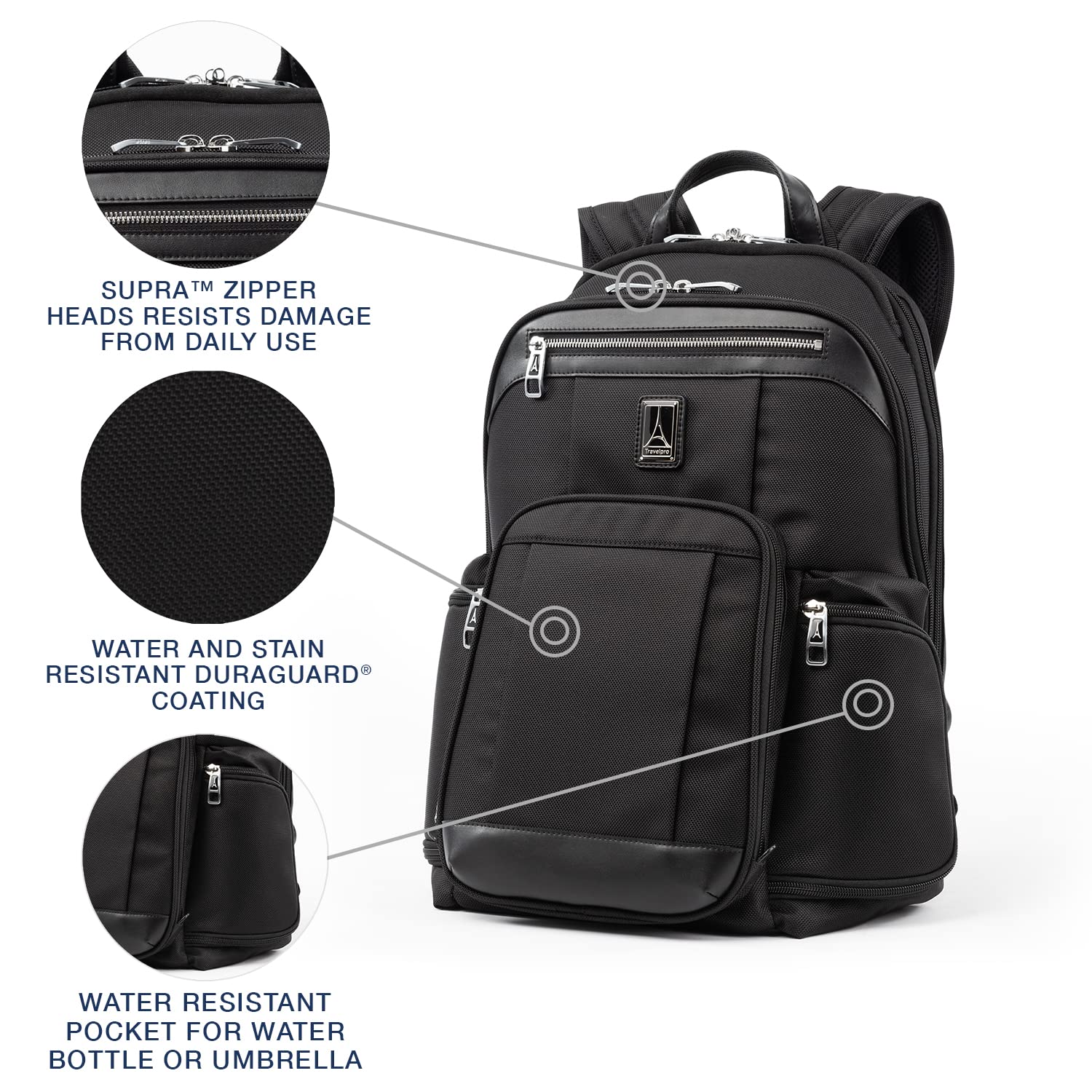 travelpro-platinum-elite-business-laptop-backpack-fits-17-5-laptop-shadow-black image 4