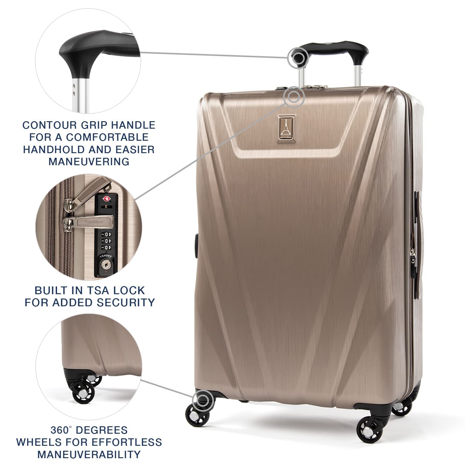 travelpro-maxlite-5-hardside-spinner-wheel-luggage-25-inch-checked-medium-brushe image 2