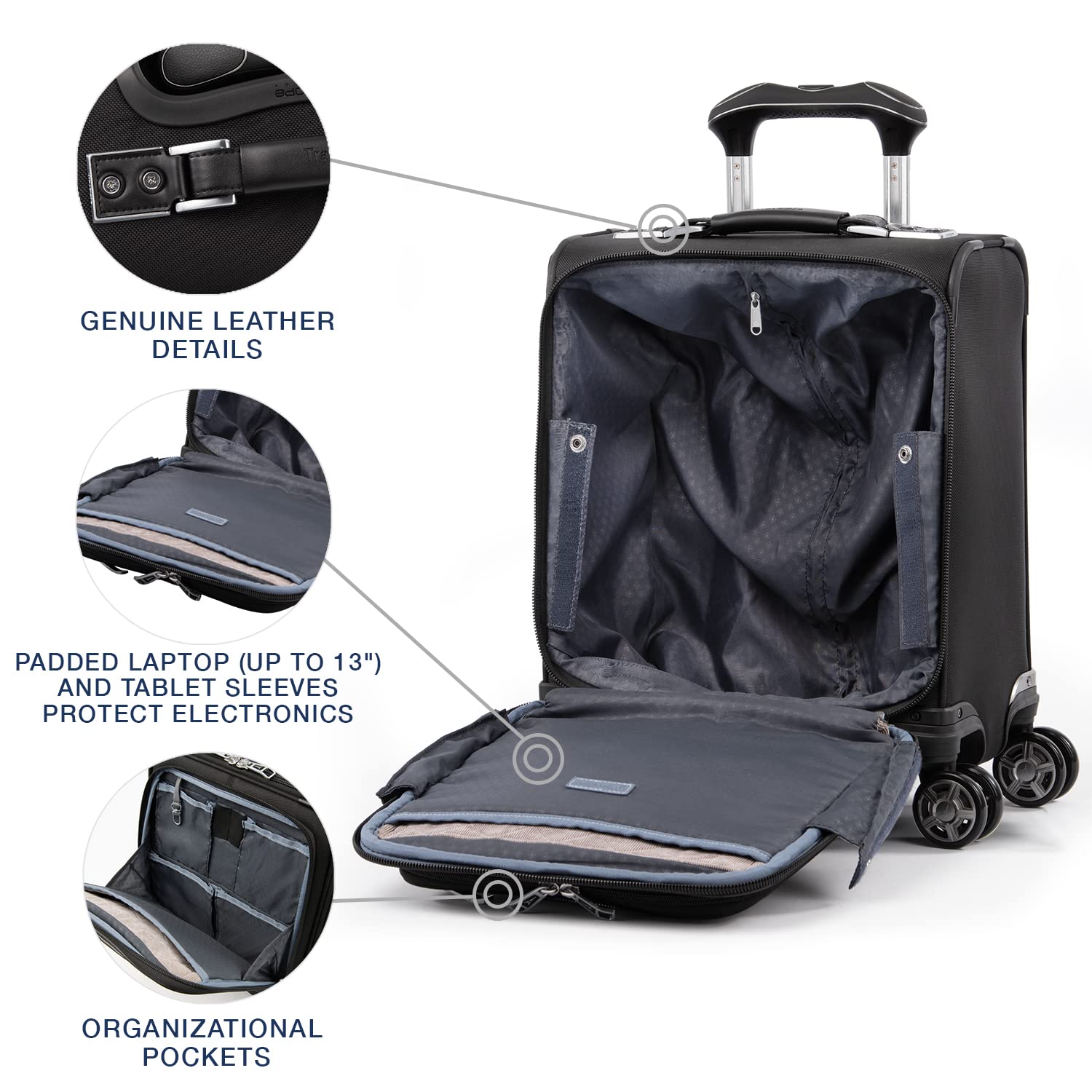 travelpro-platinum-elite-underseat-spinner-tote-bag-with-usb-port image 6