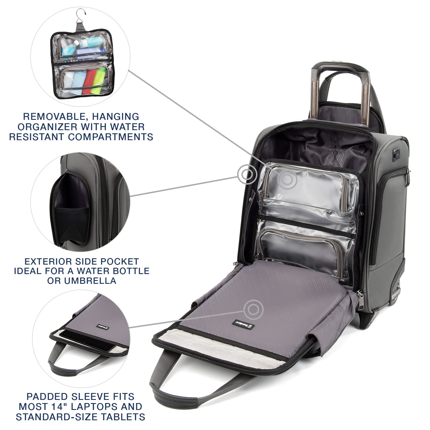 travelpro-crew-versapack-rolling-underseat-carry-on-bag-16-inch-titanium-grey image 4