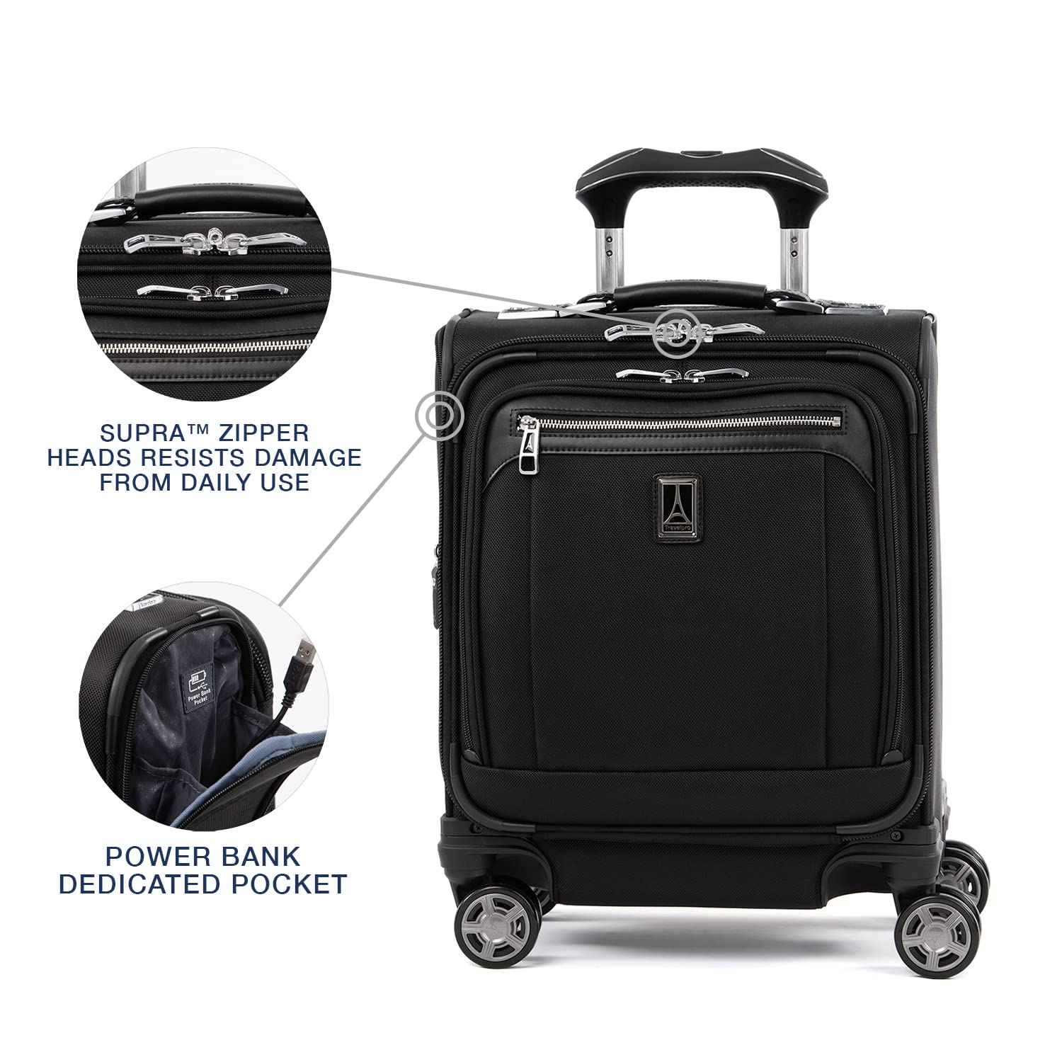 travelpro-platinum-elite-underseat-spinner-tote-bag-with-usb-port image 2