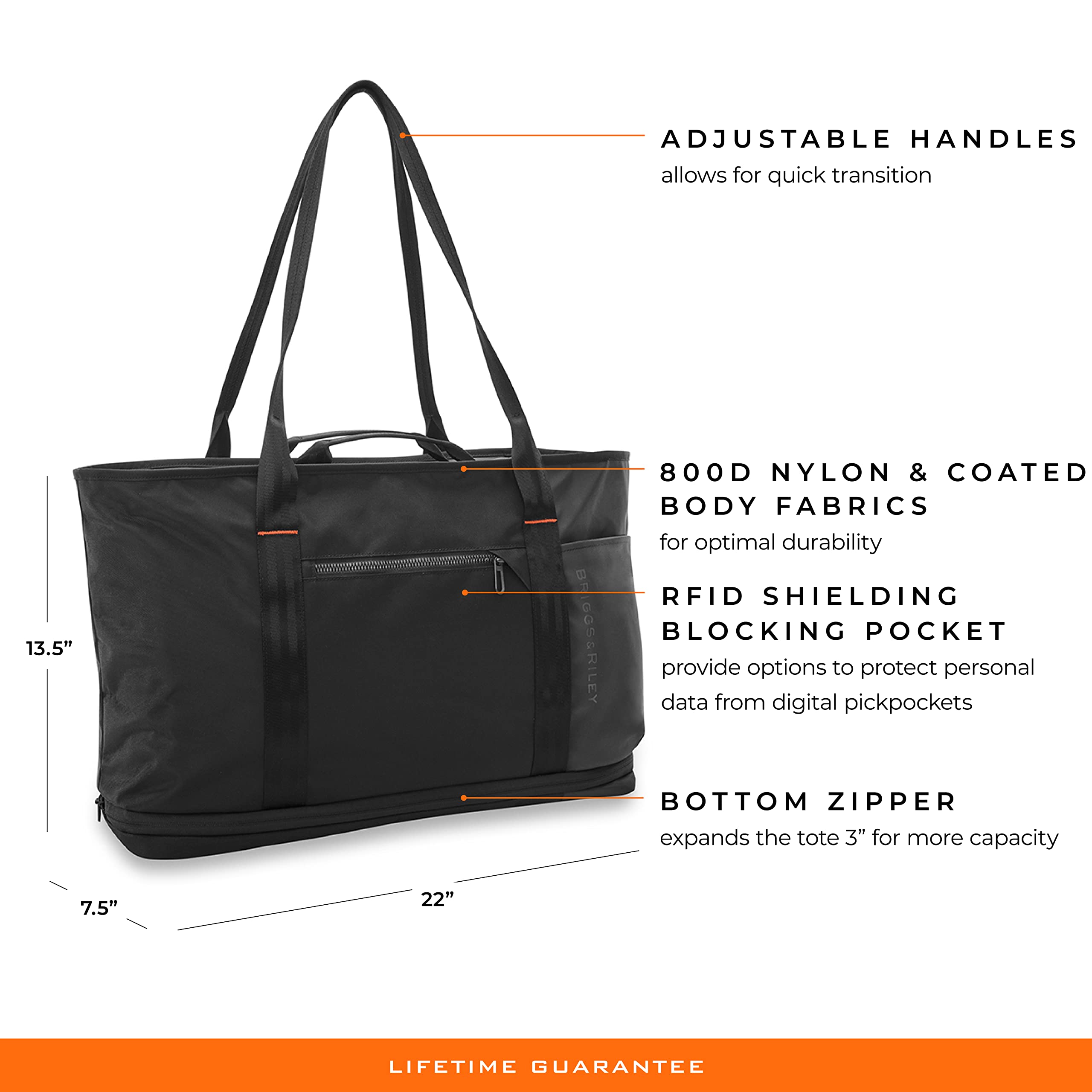 briggs-riley-extra-large-tote-bag-black-zdx-collection image 3