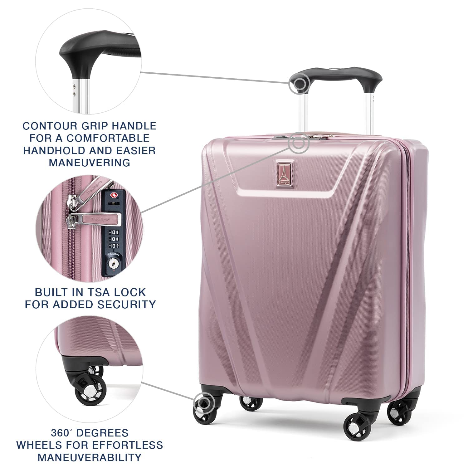 travelpro-maxlite-5-international-carry-on-hardside-spinner-dusty-rose-19-inch image 2