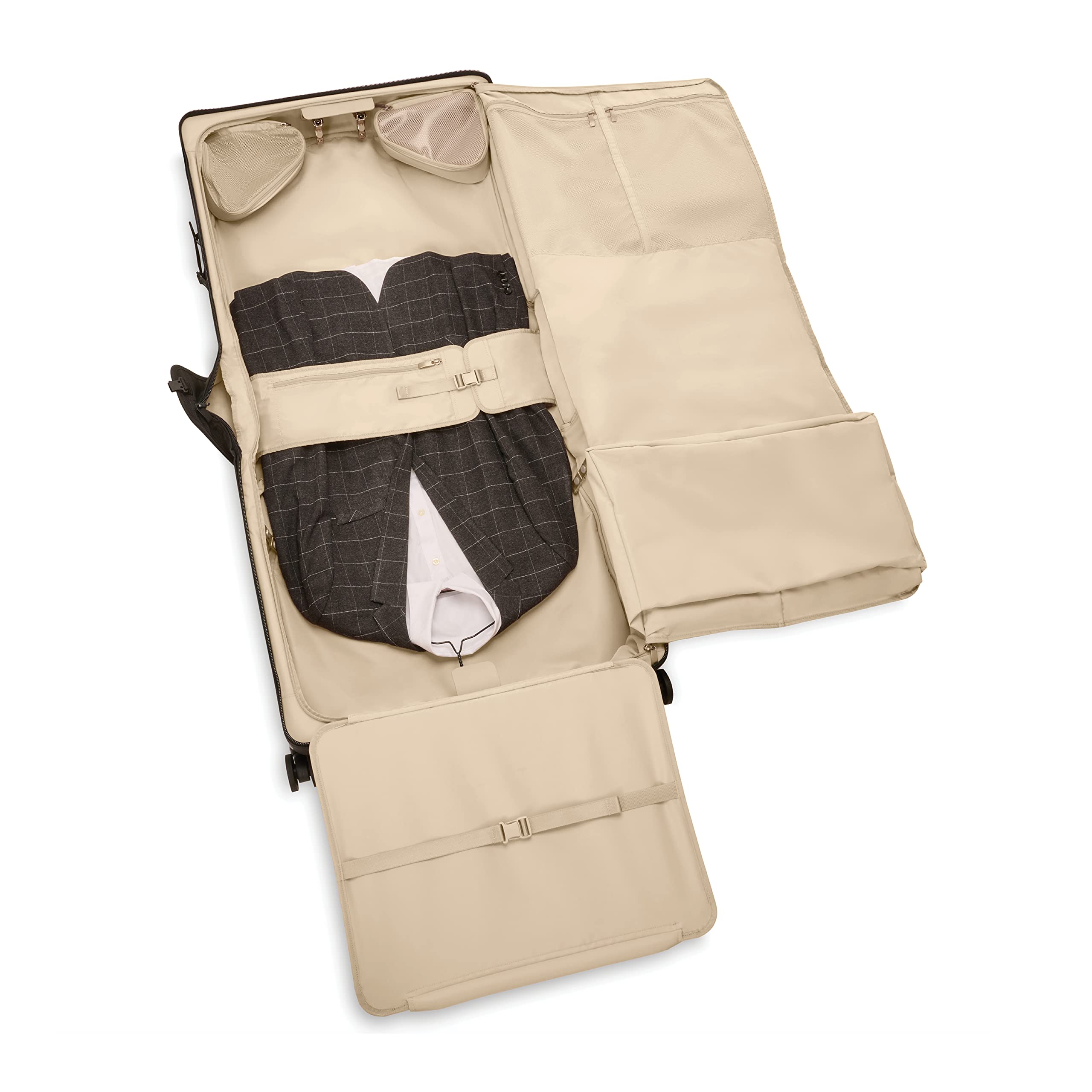 briggs-riley-baseline-deluxe-wardrobe-spinner-checked-luggage-with-garment-bag-3 image 7