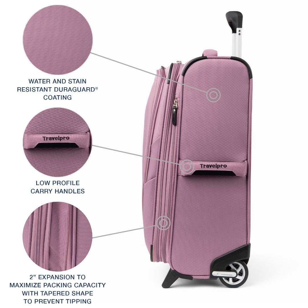 travelpro-maxlite-5-softside-expandable-upright-2-wheel-carry-on-luggage-lightwe image 3