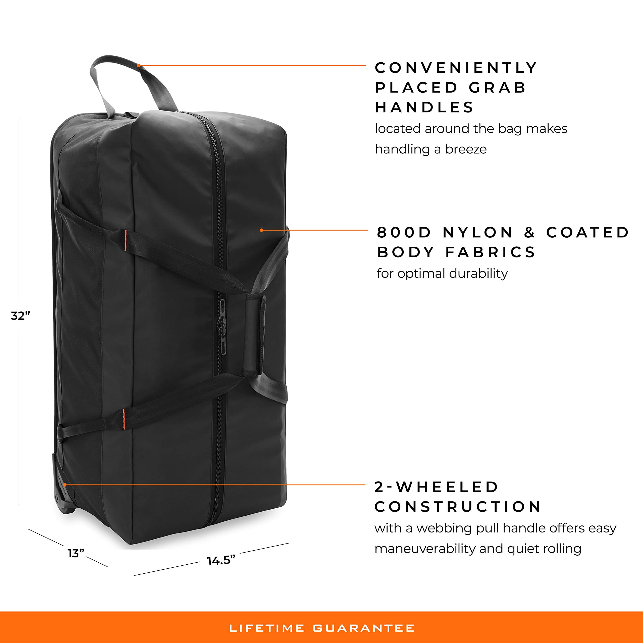 briggs-riley-zdx-extra-large-rolling-duffle-32-black-2-wheeled-duffle-for-maximu image 2
