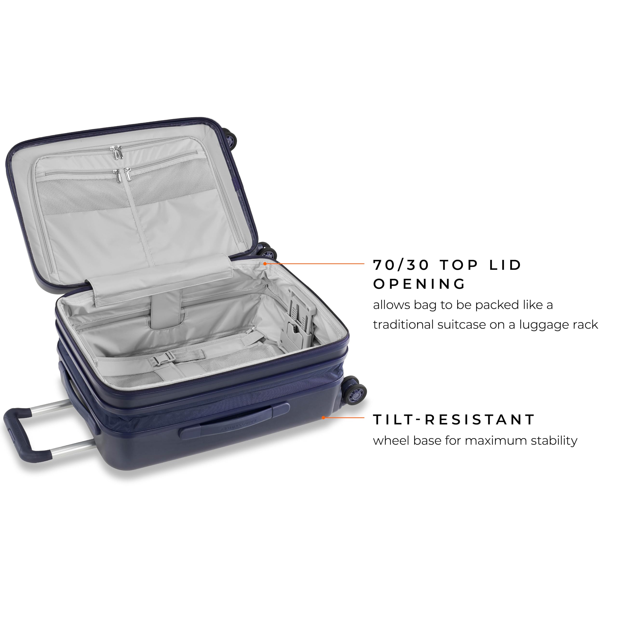 briggs-riley-sympatico-hardside-domestic-spinner-luggage-matte-navy-22-inch-carr image 4
