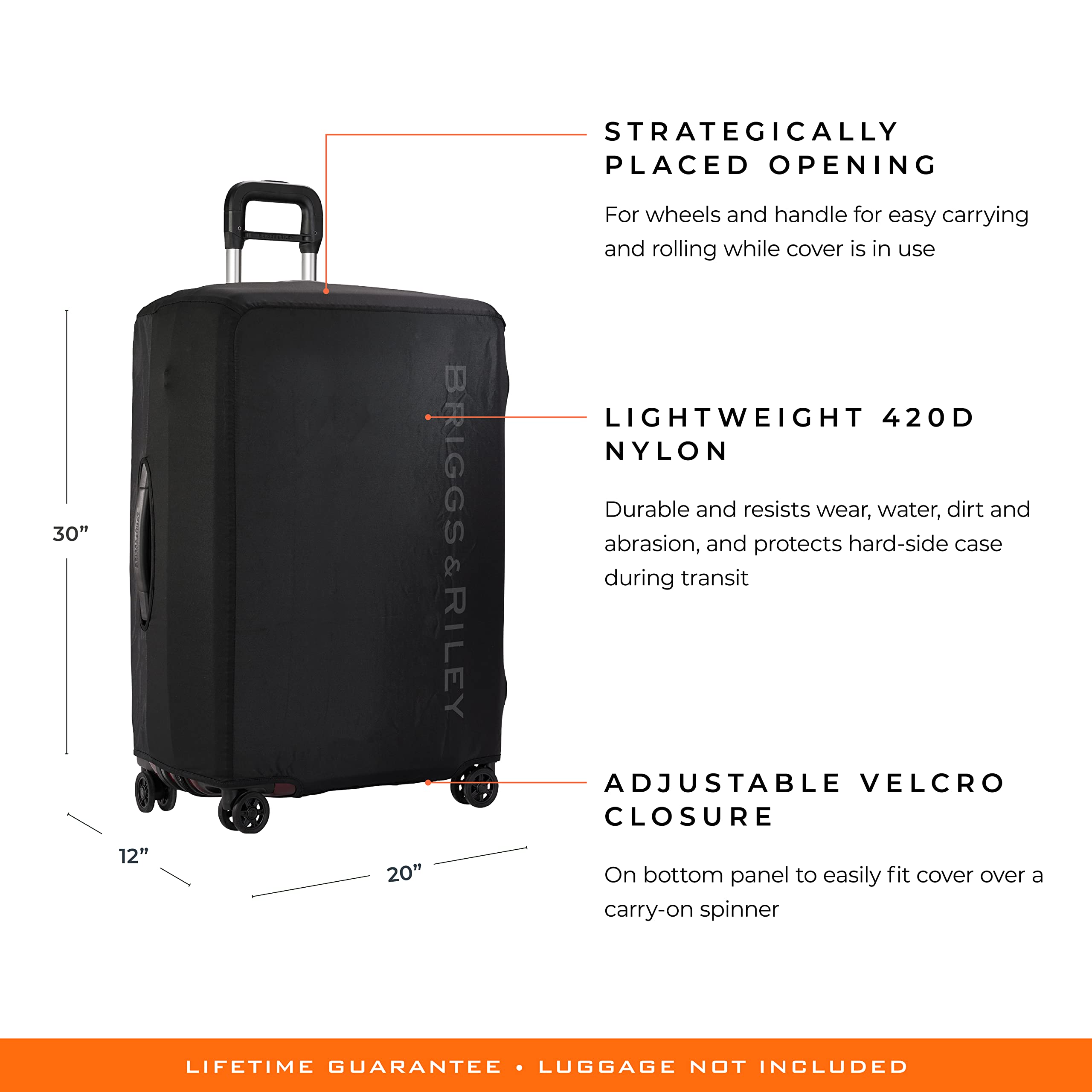 briggs-riley-sympatico-luggage-cover-black-large-checked image 2
