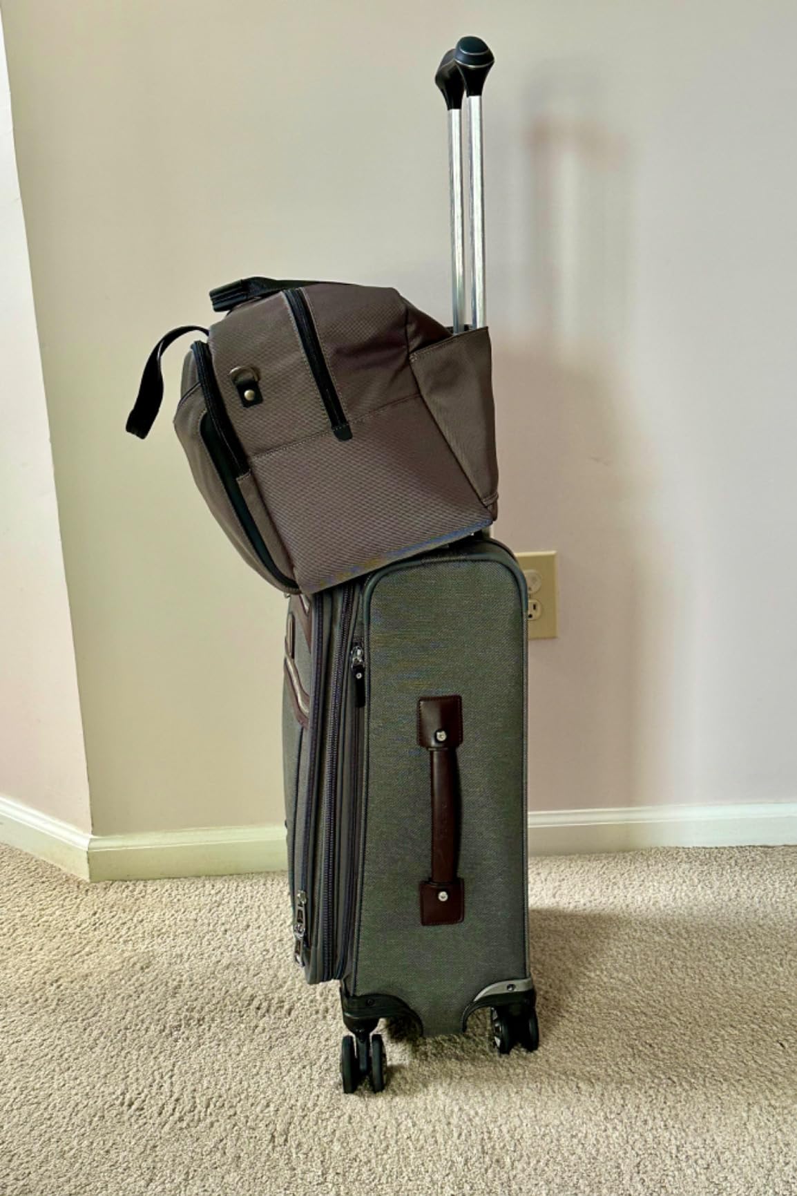 Carrying handle pulled out