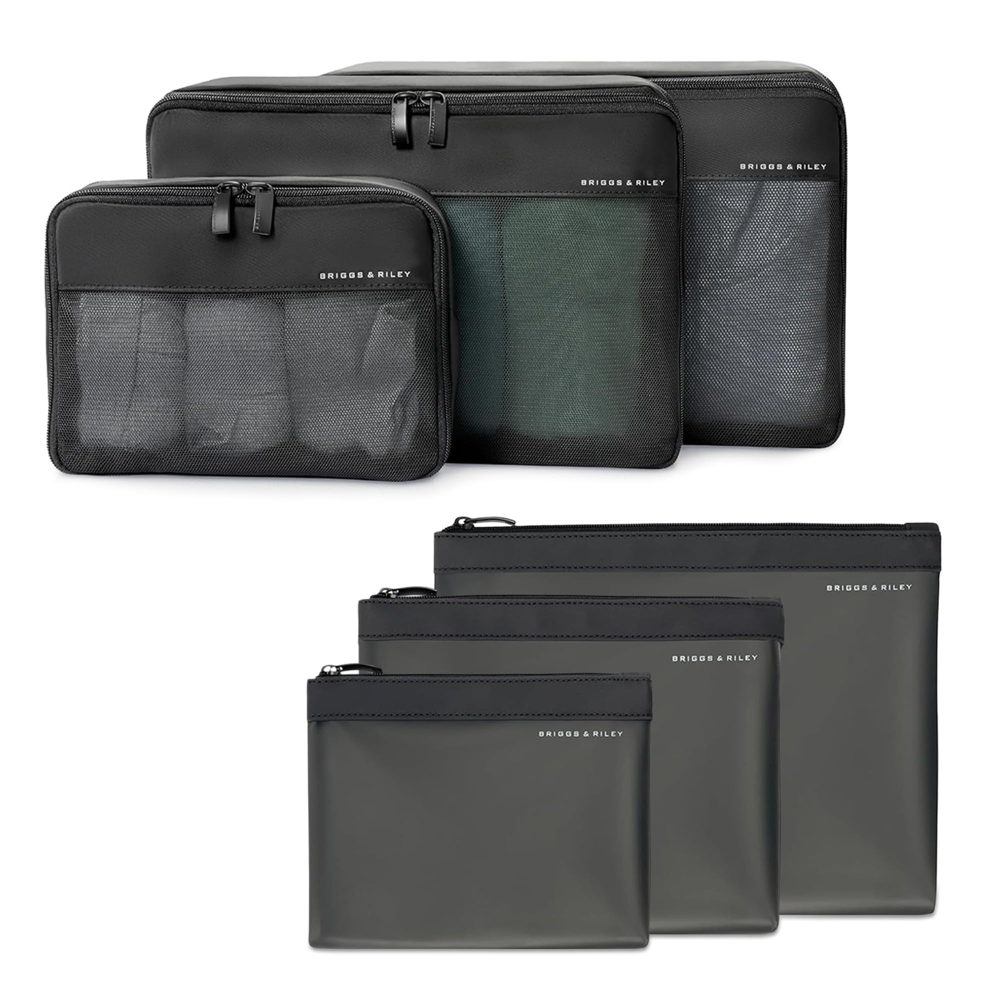 briggs-riley-carry-on-compression-packing-cube-translucent-pouch-set-6-piece-tra image 1